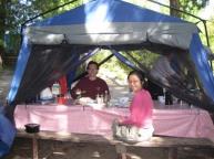 Our cozy kitchen tent