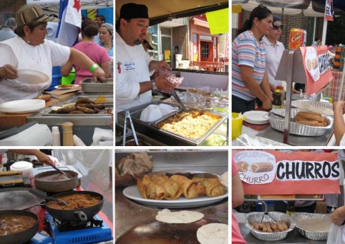 the cooks and their food at Salsa Street Festival